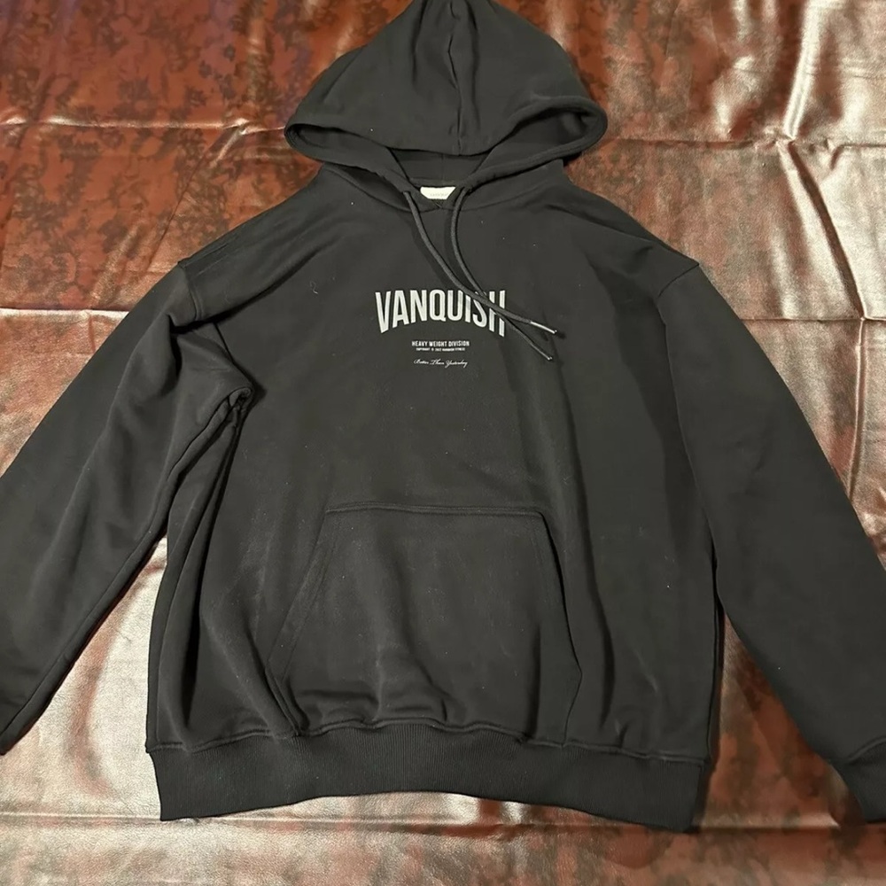 Vanquish Fitness Heavy Weight Division Oversized Hoodie Size XL Black